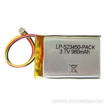 LP-523450 Pack, Lithium Polymer Batteries